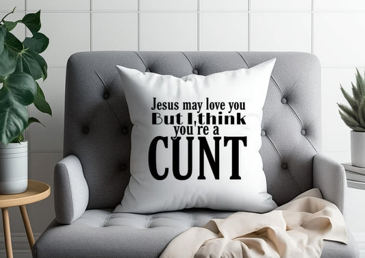 Jesus May Love You But I Think You're A Cunt Cushion